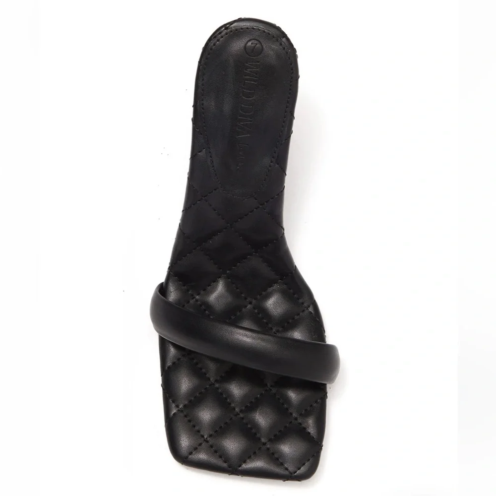 WILD DIVA LOUNGE Quilted Slide High Heel Sandal - Picture 9 of 9